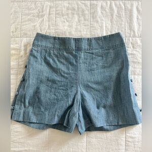 Club Monaco Blue Jean Shorts Tailored Mid-Length